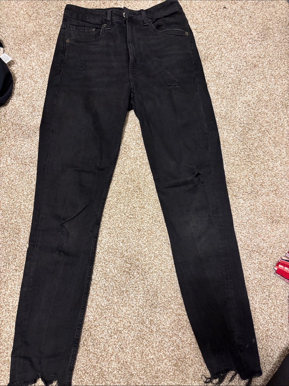 Black Distressed Skinny Jeans